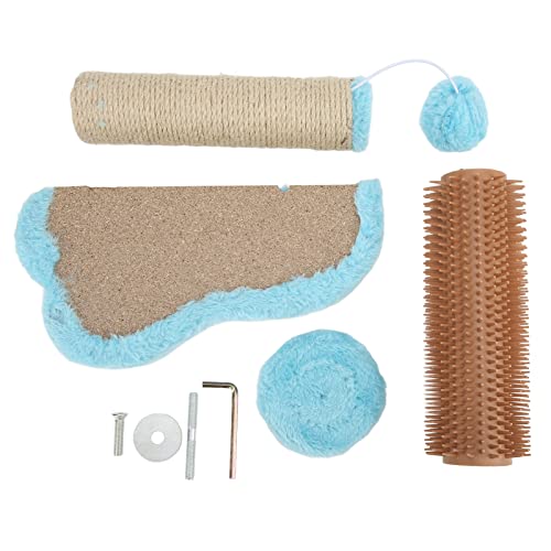 Poste Rascador para Gatos Centro de Actividades para Gatos 19 Pulgadas Poste de Sisal Natural Y Alfombra Árbol Trepador para Gatos Poste Trepador para Rascadores de(Cat Claw Bottom Cat Post-Rosa)