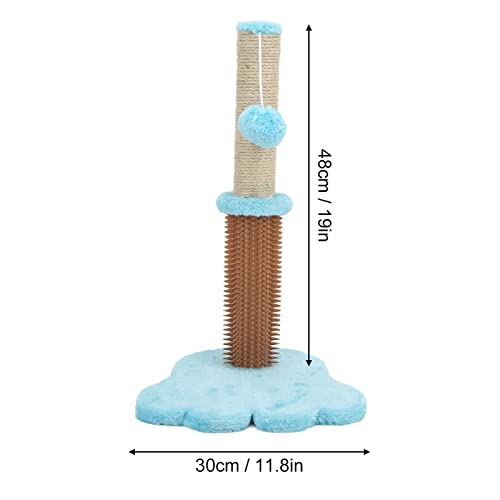 Poste Rascador para Gatos Centro de Actividades para Gatos 19 Pulgadas Poste de Sisal Natural Y Alfombra Árbol Trepador para Gatos Poste Trepador para Rascadores de(Cat Claw Bottom Cat Post-Rosa)