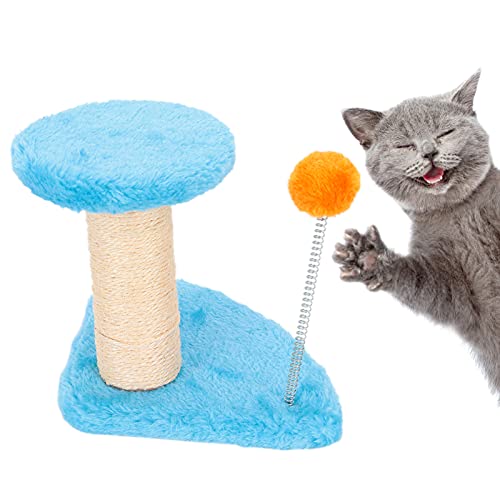 Poste Rascador para Gatos, Poste Rascador para Gatos Suave Al Tacto Piel Cuadros Humanos Fácil de Montar para Mascotas para Viajes Al Aire Libre para Viajes Diarios para