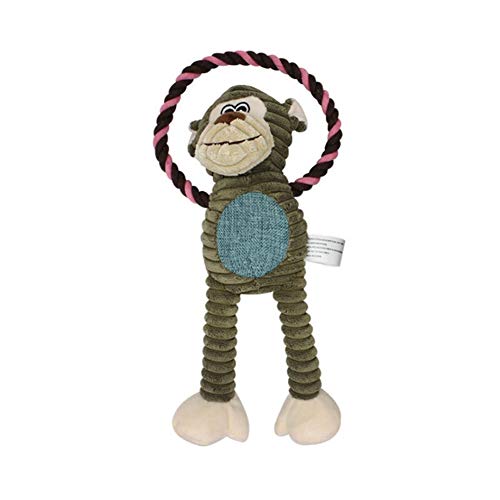 ppactvo Juguete Perro Mordedor Perro Juguetes Interactivos para Perros, Juguetes De Peluche para Perros, para Cachorros, Perros PequeñOs Y Medianos, Jugando A Divertirse: Mono, Elefante, LeóN Monkey