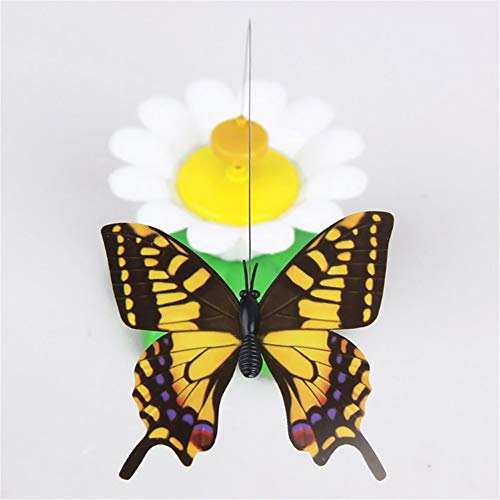 ppactvo Juguete Pluma De Gato Juguete Gato Mariposa Voladora EléCtrica Alrededor De La Flor, Juguetes Interactivos para Gatos, Cazador De Gatos, Varita De Ejercicio para Gatos, Juego De Gatitos