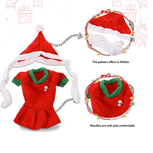Prasacco Disfraz de mascota, traje de gorro de Navidad para gatos, gorro para mascotas, mini sombrero rojo de Papá Noel, para vacaciones de Navidad, disfraz de cosplay de Navidad