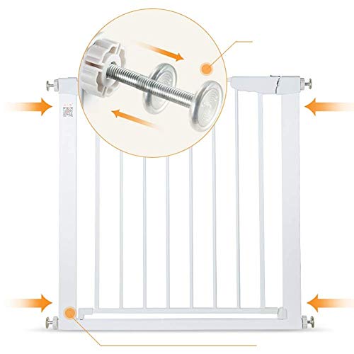 Presión Fit puertas del bebé de seguridad for escaleras Puerta pasillos, Valla Puerta del perro casero de seguridad del bebé de Gates con paseo a través de la puerta, cierre automático, de dos vías de