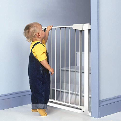 Presión Fit puertas del bebé de seguridad for escaleras Puerta pasillos, Valla Puerta del perro casero de seguridad del bebé de Gates con paseo a través de la puerta, cierre automático, de dos vías de