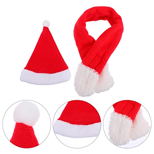 PRETYZOOM 1 Set de Bufanda Y Sombrero de Papá Noel para Perros Disfraces de Navidad para Perros Gorro de Papá Noel para Perros Pequeños Medianos Y Grandes Talla L