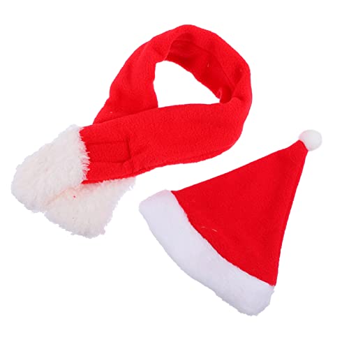 PRETYZOOM 1 Set de Bufanda Y Sombrero de Papá Noel para Perros Disfraces de Navidad para Perros Gorro de Papá Noel para Perros Pequeños Medianos Y Grandes Talla L