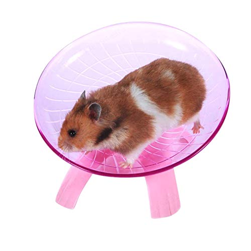 PRINDIY rueda para hámster para mascotas voladora de la masa de la bicicleta estática ratón disco disco de juguete robusto accesorios