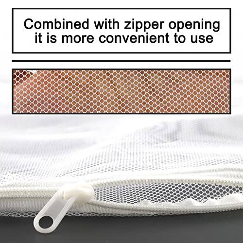 Prmape 20 bolsas de filtro de acuario, bolsas de filtro de malla de medios con cremallera para tanques de peces, carbón activado, carbón granulado (blanco y negro)
