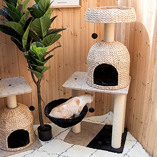 Productos de Estilo de Vida para Mascotas Poste rascador Torre para Gatos Centro de Actividades, Gatos de Verano de Nivel Medio trepar al árbol de Gatos, Poste rascador para Gatos Villa para Gatos Ju