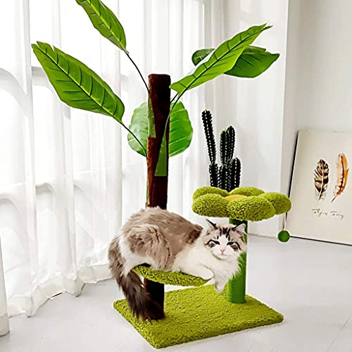 Productos de Estilo de Vida para Mascotas Torre Creativa de árbol de condominio para Gatos de 85 cm, Marco de Escalada para Gatos con Forma de árbol de plátano, Torre de Juegos para Gatos, rascador p