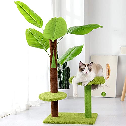Productos de Estilo de Vida para Mascotas Torre Creativa de árbol de condominio para Gatos de 85 cm, Marco de Escalada para Gatos con Forma de árbol de plátano, Torre de Juegos para Gatos, rascador p