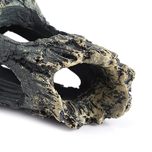 Pssopp Acuario Driftwood Decoraciones Adorno de Acuario Tanque de Peces Paisajismo Submarino DIY Ocultar Decoración de Cueva Resina Ornamento de árbol Hueco