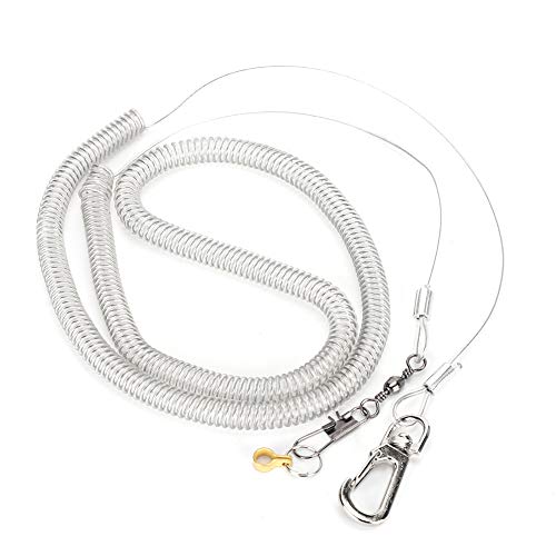 Pssopp Arnés de pájaro Correa Anti-mordida Cuerda de Entrenamiento de Vuelo Cadena de pie de Mascota para cacatúas Periquitos Guacamayos Agapornis Suministros para pájaros(8.5MM)