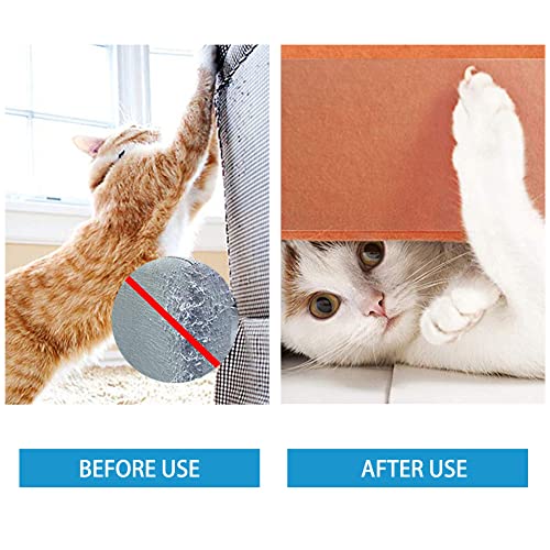 Pssopp Etiqueta engomada del Protector del Gato del Animal doméstico Etiqueta engomada del Protector del rasguño del Perro Mascota Etiqueta del rascador del Gato Muebles de Calidad PVC Gato Sofá (L)