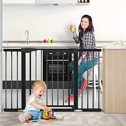 Puertas De Escaleras Puertas Metálicas Puertas De Seguridad 30 En A 32 En, +2.76 +5.51 +11.02 En Ancho, Casero Barrera Para Mascotas Para Niños, única 90 ° De Dos Vías Abiertas / Puertas De La Estadía