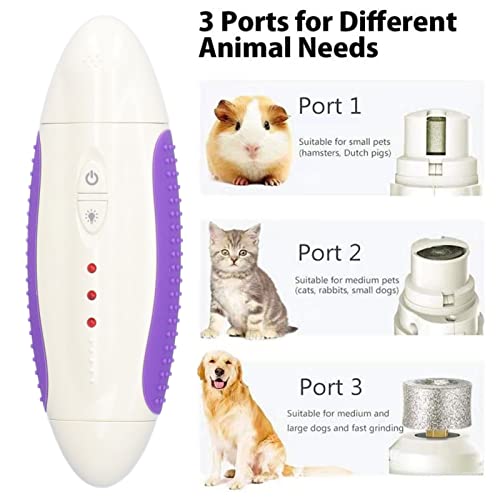 Pulidor de Uñas Silencioso para Gatos, Pulidor de Uñas para Mascotas Ultra Silencioso de Baja Vibración, Recargable, Transparente Y Seguro para Gatos para el Cuidado de la Lima de Uñas