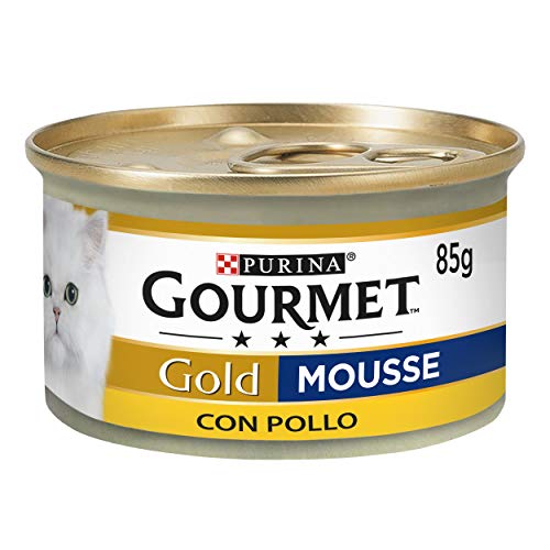 Purina Gourmet Gold Mousse comida para gatos con Pollo, 8 x 85 gr