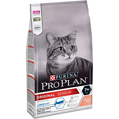 PURINA PRO PLAN Cat Original Senior 7+ LONGEVIS Rico en salmón, Bolsa de pienso seco 1,5 kg