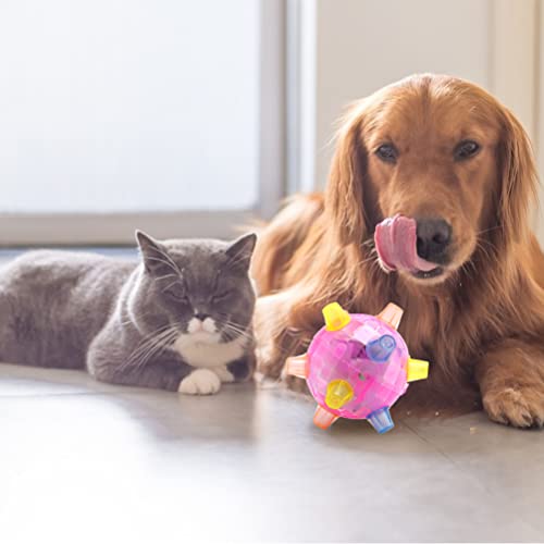 QCSTORE Bola de juguete interactiva para perros, LED con luz y música, juguete para perros que brilla en la oscuridad