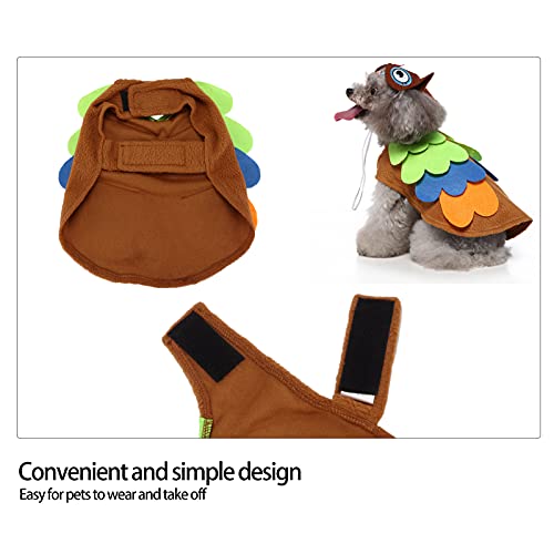 QiruIXinXi Ropa para Mascotas de Halloween, Divertido Disfraz de búho de Dibujos Animados para Mascotas con Sombrero, cómodo Disfraz de Mascota Suave y Transpirable(M)