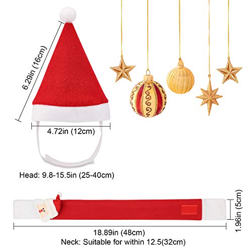 QKURT Pañuelo de Santa Claus para gatos, disfraces de Navidad para mascotas, ropa de Navidad para gatos y perros pequeños Cosplay
