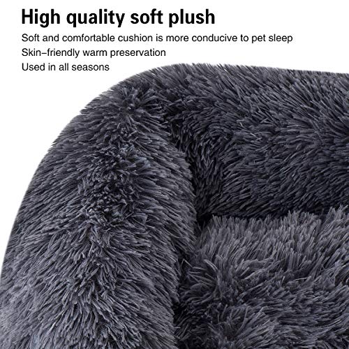 Queta Cama para Perro Gatos Mascotas, Talla S Anti-Humedad Antideslizante 55 * 45 * 20cm (Oscuro)