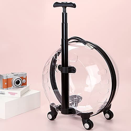 quwewn Maleta con Ruedas para Mascotas, Transportador De Transporte De Viaje para Gato, Perro, Cápsula para Exteriores, Espacio, Mochila Impermeable, Transpirable