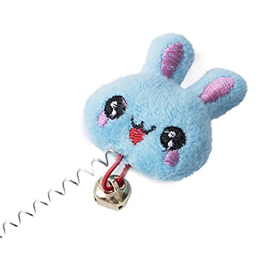 QWEQWE 2 unids Primavera Gato Juego Juguetes Conejo Lindo Moda Gatito Wand Toys Kitten Bell herbe un Chat Juguetes Gato Accesorios (Color : B)