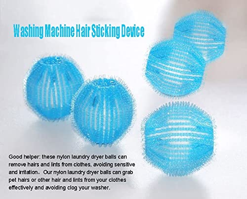 QYQS Removedor De Pelo para Mascotas Lavandería Pet Pet Cat Dog Pie Capillo De Pelo Remover De Lolución 6 Paquete, Atrapa Pelusas Lavadora(Size:6PCS,Color:Azul)