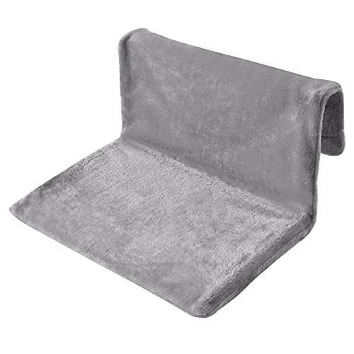 Rainberg® Cama de forro polar cálida para gatos, cachorros, mascotas, hamaca para cunas, mantiene a la mascota caliente, fácil de instalar, color gris