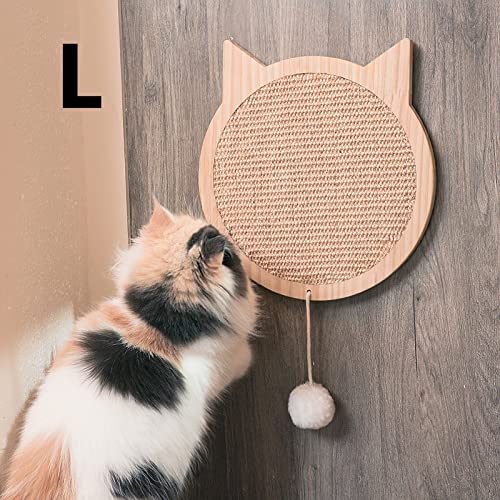 Rascador de gato de sisal, lindo gato Rascador de sisal gato Rascador ronda de gato con ventosa esponjosa para gato, dormitorio, sala de estar, oficina, tienda