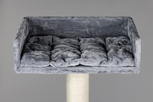 Rascador grande para gatos XXL Cat Penthouse Crown gris claro, árbol rascador para gatos grandes para Maine Coon, árbol para gatos pesados, trepar y rascar muebles gruesos