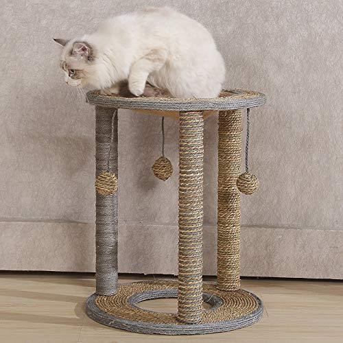 Rascador para Gatos Altura Árbol Escalador Arañar Rascador sisal for los gatitos del gato de arrastre del anuncio for los gatitos del gato de la torre de juguetes for gatos de interior ( Color : S )
