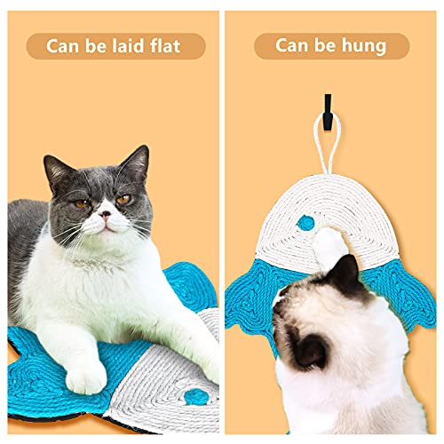 Rascador para gatos, cartón de sisal, protección contra arañazos, antideslizante, para colgar en la pared, para gatos y exteriores, para proteger el suelo