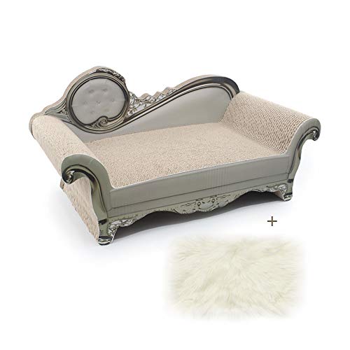 Rascador para Gatos de Corrugado Cartón - Cartón Rascador y Soporte de Descanso 2 en 1 con Forma de Sofá con Catnip, Almohadillas Rascadores para Gatos, Carton Reciclado Tabla Rascadora para Gatos