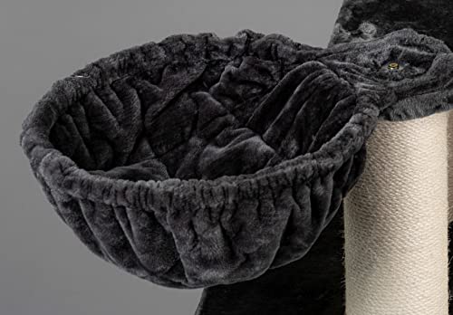 Rascador para gatos grandes Maine Coon Fantasy Gris oscuro baratos arbol xxl gato adultos con hamaca gigante sisal muebles escalador torre Árboles rascadores cama cueva repuesto medianos
