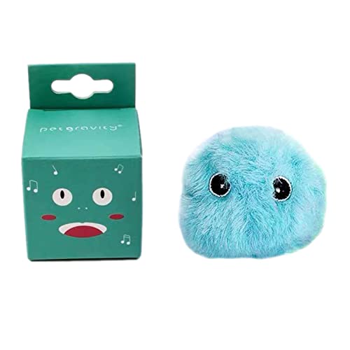 Raspbery Peluches para Gatos, Pelota de Juguete interactiva con Sonido chirriante, Pelota de Hierba gatera incorporada, Juguetes para Gatitos para Ejercicio Interactivo en Interiores