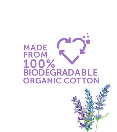Rawganic Organic Pet Wipes | Toallitas para Perros, Gatos y pequeños Animales, biodegradables, con Aloe Vera y Lavanda (Paquete de 50 toallitas)
