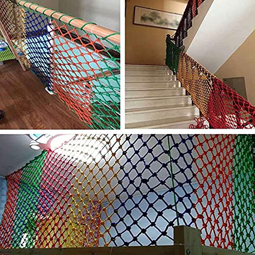 red balcon Red de seguridad en la escalera al aire libre, patio de recreo Cuerda de cuerda Nylon NET CARGO SWING IMPERSHIBLE, Decoración de color NIÑOS NIÑOS PROTECCIÓN RED ( tamaño : 2x3m(6x9ft) )