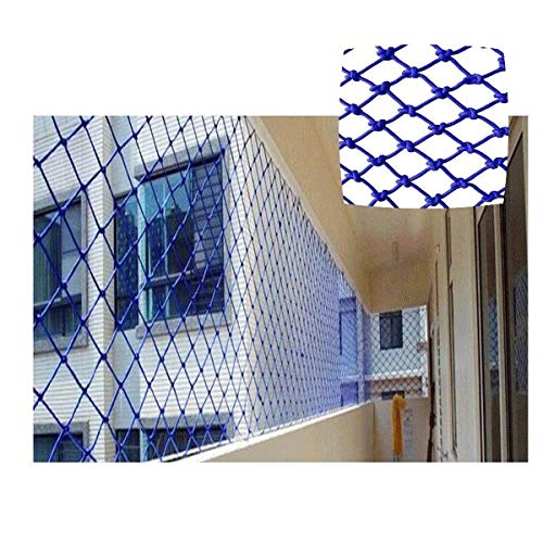 Red de protección Red seguridad Infantil Cuerda de seguridad azul, escaleras balcón anti-caída en línea campo de la música puente de red barrera pasamanos de los centros comerciales decorativa de mall