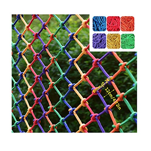 Red de Protección Válida para Múltiples Usos Ideal Pájaro Red de Cuerdas Red For Mascotas Escalada Red de Nylon Colores de Colores Red Neta Cuerda Tejida a Mano Protección de Seguridad for Niños Red B