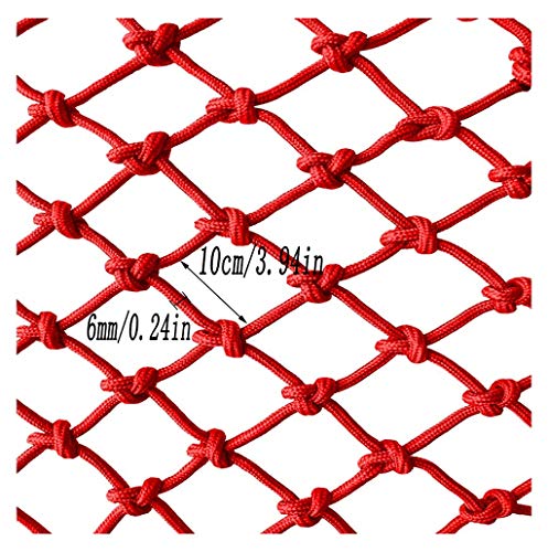 Red de Protección Válida para Múltiples Usos Ideal Red Anti-caída for Niños, Red de Barandilla de La Escalera Del Balcón, Red Decorativa Roja, Red de Gato Obstruida Red Adaptable (cuerda de Red De 10