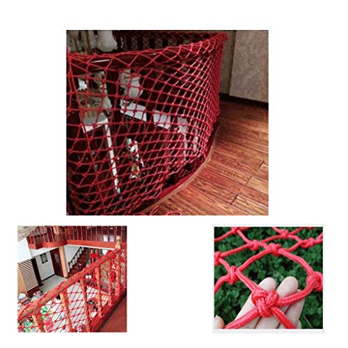 Red de Protección Válida para Múltiples Usos Ideal Red Anti-caída for Niños, Red de Barandilla de La Escalera Del Balcón, Red Decorativa Roja, Red de Gato Obstruida Red Adaptable (cuerda de Red De 10