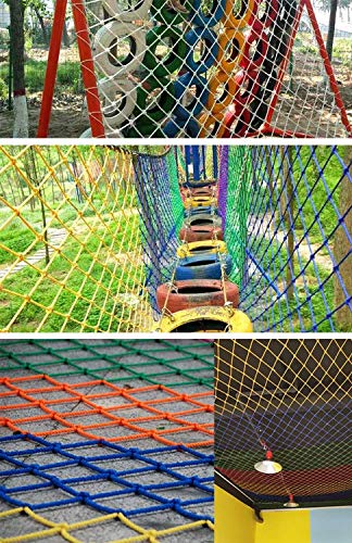 Red de seguridad para bebés Balcón al aire libre Escaleras Anti-caída Color neto Red de nylon Cuerda Valla Neta Decoración de jardín de infancia Red Hogar Malla de gato Azul neta Tamaño múltiple
