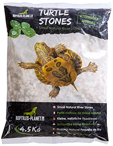 Reptiles Planet pequeño Piedras de Río Colores Naturales para Tortuga acuáticos Turtle Stones 4,5 kg