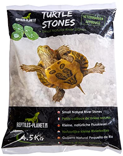 Reptiles Planet pequeño Piedras de Río Colores Naturales para Tortuga acuáticos Turtle Stones 4,5 kg