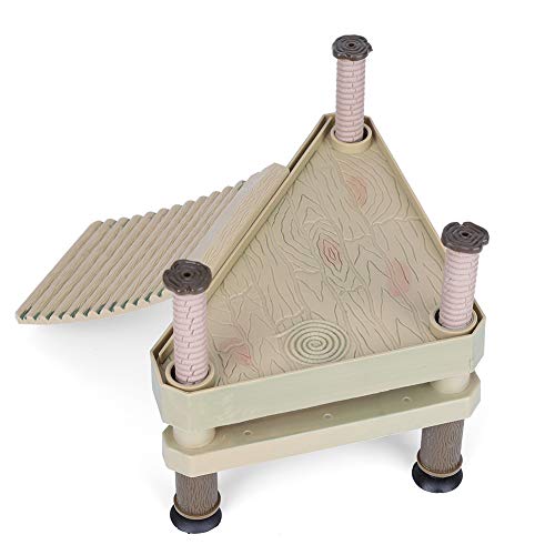 Reptiles Tortuga Muelle Flotante Plataforma para Tomar el Sol Muelle de Tortuga con Escalera de rampa Decoración de Tanque de Acuario para Mascotas pequeñas Baño de Sol Descanso Jugar