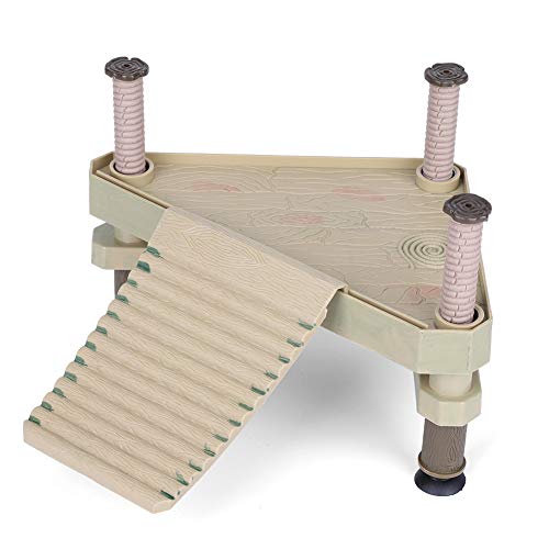 Reptiles Tortuga Muelle Flotante Plataforma para Tomar el Sol Muelle de Tortuga con Escalera de rampa Decoración de Tanque de Acuario para Mascotas pequeñas Baño de Sol Descanso Jugar