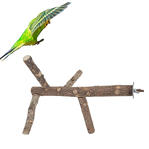 Rkllejs Soporte para Loros, Perca de Pájaro, Pájaro de Madera Natural para Loros, Perca para Pájaros, Perca de Loro Madera, para Jaula de Pájaros, Periquito, Canario, Cacatúa, Periquito