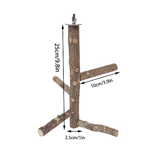 Rkllejs Soporte para Loros, Perca de Pájaro, Pájaro de Madera Natural para Loros, Perca para Pájaros, Perca de Loro Madera, para Jaula de Pájaros, Periquito, Canario, Cacatúa, Periquito